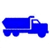 example die cut shape of a dumptruck