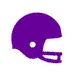 example die cut shape of football helmet