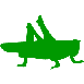 example die cut shape of a grasshopper