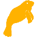 example die cut shape of manatee