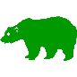 example die cut shape of polar bear