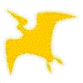 example die cut shape of a pterodactyl