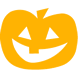 example die cut shape of a Jack-o'-lantern