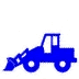 example die cut shape of a skip loader