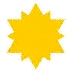 example die cut shape of the sun
