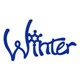 example die cut shape of the word Winter