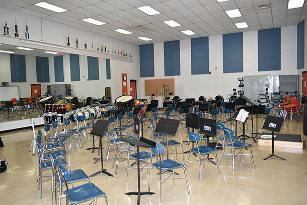 Elk Mound Band and Choir Room Before