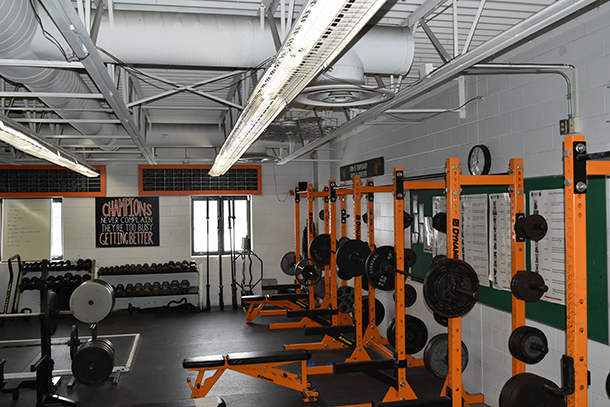 Elk Mound Weight Room Before