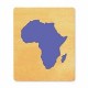 example die cut shape of the African continent