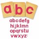 example die cut shape of the letters of the alphabet in lowercase
