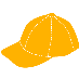 example die cut shape of a baseball hat