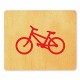 example die cut shape of a bicycle 