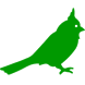 example die cut shape of a bird