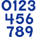 example die cut shape of block set of numbers