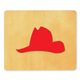 example die cut shape of a cowboy hat