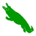 example die cut shape of crocodile