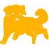 example die cut shape of a canine puppy
