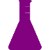 example die cut shape of an erlenmeyer flask