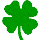 example die cut shape of a lucky four leaf clover