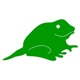example die cut shape of frog sitting