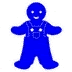 example die cut shape of a gingerbread boy