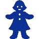example die cut shape of a gingerbread girl