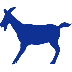 example die cut shape of a goat