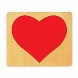 example die cut shape of heart