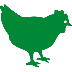 example die cut shape of hen poultry