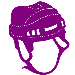 example die cut shape of hockey helmet