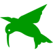 example die cut shape of a hummingbird