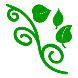 example die cut shape of leaves and vines