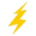 example die cut shape of a lightning bolt