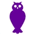 example die cut shape of an owl looking forward