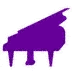 example die cut shape of a grand piano 