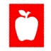 example die cut shape of an apple as a picture frame