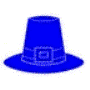 example die cut shape of a pilgrim style hat