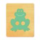example die cut shape of frog finger puppet