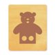 example die cut shape of a teddy bear finger puppet