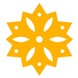 example die cut shape of a basic snowflake