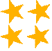 example die cut shape of tiny stars