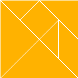 example die cut shape of a tangram