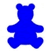 example die cut shape of teddy bear