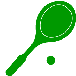 example die cut shape of tennis racket and ball