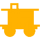 example die cut shape of a train caboose