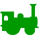 example die cut shape of a locomotive train