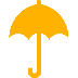 example die cut shape of an open umbrella