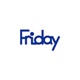 example die cut shape of the word Friday